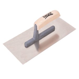 Beorol glettvas, inox, fa nyél, 280x130mm (GRDM)